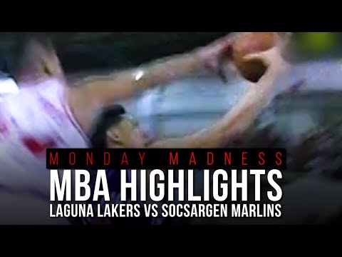 MBA Highlights: Laguna Lakers vs Socsargen Marlins (March 28, 1998) | Monday Madness