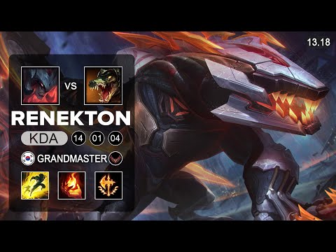 Renekton vs Aatrox Top - KR Grandmaster - Patch 13.18 Season 13