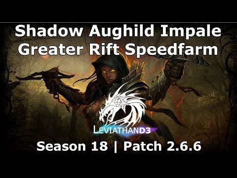 Diablo 3 Season 18 Demon Hunter Shadow Aughild Impale GR Speedfarm Build Guide | Patch 2.6.6