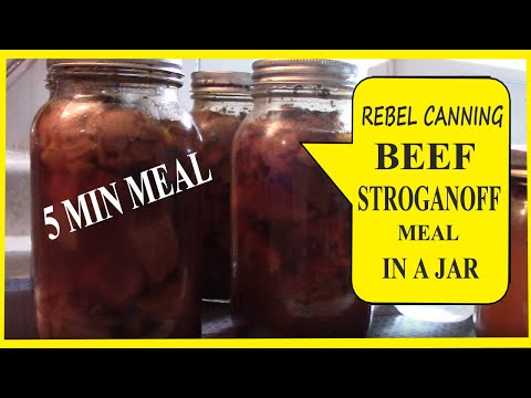 REBEL CANNING BEEF STROGANOFF MEAL IN A JAR | FOOD...