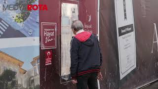 FİLM SEYREDER GİBİ ŞANTİYE SAHASINI İZLEDİLER