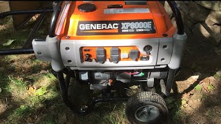 Generac XP8000E oil change, air filter, spark plug