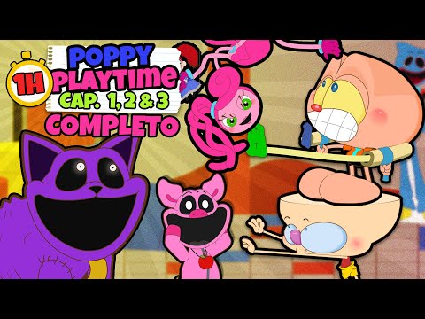 Mongo e Drongo em TODOS os POPPY PLAYTIME 1, 2 e 3 - COMPLETO 🥳