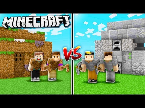 STONE HOUSE vs. DIRT HOUSE CHALLENGE! (The Pals Minecraft)