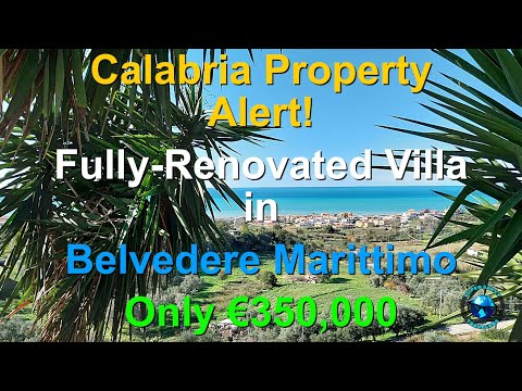 Calabria Property Alert! Fully-Renovated Villa With Sweeping Tyrrhenian Sea Views! Only €350,000