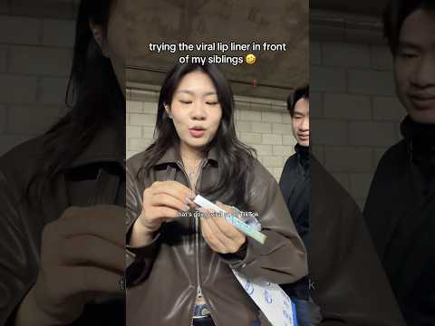 Trying a viral product but my siblings keep interrupting me😭