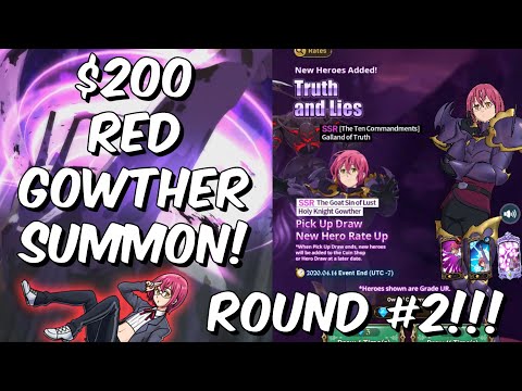 MASSIVE $200+ Red Gowther Summon! - Round #2 New God Tier Hunting - Seven Deadly Sins: Grand Cross