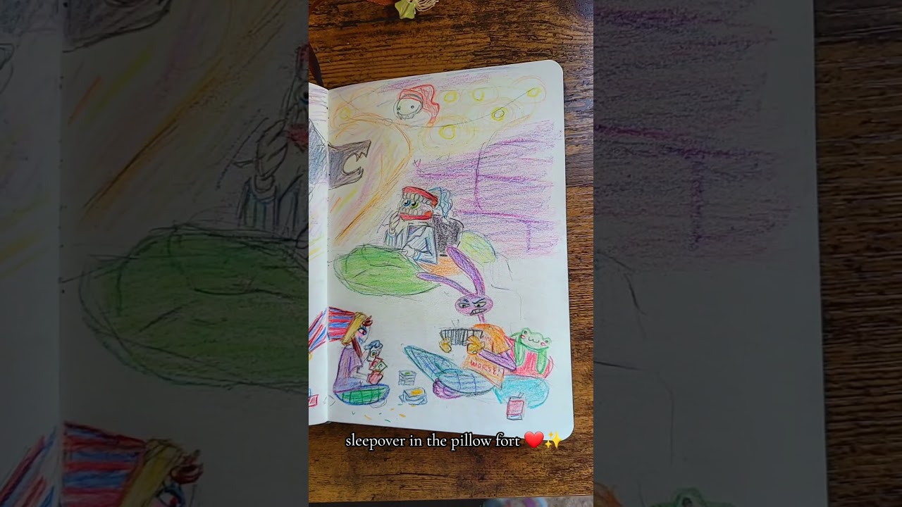 sleepover in the pillow fort ❤️ #art #drawing #fanart #mixedmediaart #fanart #tadc #tadcfanart