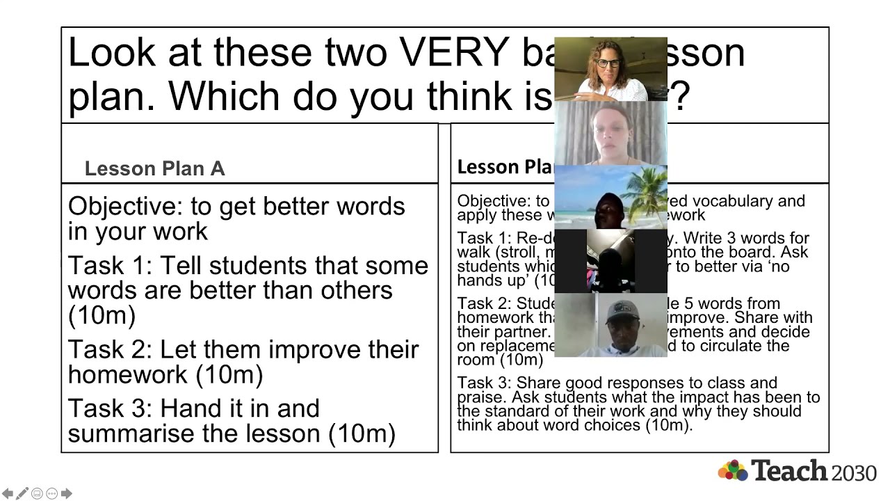 Identifying an Effective Lesson Plan | Teach2030 Workshop
