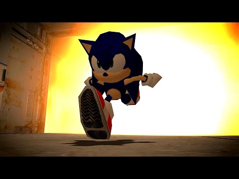 Sonic Runs for his life