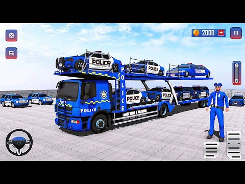 Police Vehicles Transporter Truck: Police Transport Games 2023 - Android iOS Gameplay