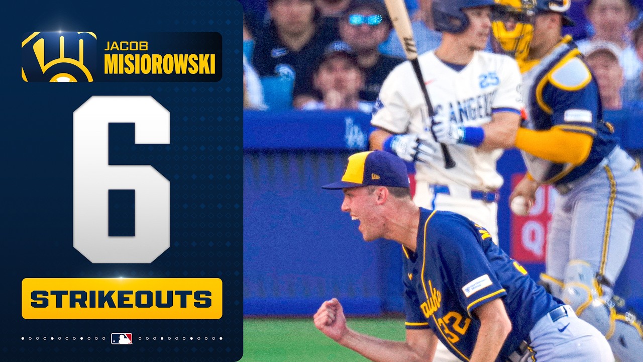 Jacob Misiorowski limited the Dodgers to 1 run! (ALL 6 strikeouts by the NL Cy Young contender) 👀