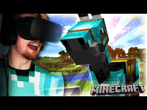 8-BitRyan - FINDING A DIAMOND HORSE IN DIAMOND ARMOR in Minecraft (VR)