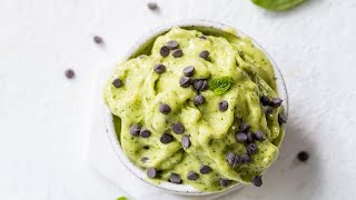 Clean Eating Mint Chocolate Chip Ice Cream (Made From Bananas)