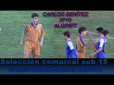 CARLOS BENÍTEZ Nº10 con la Selección Comarcal Sub-15 21/02/2017