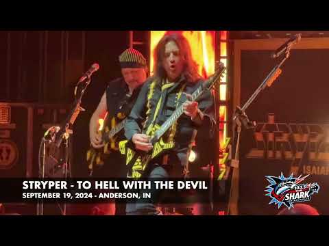 Stryper performs "To Hell With The Devil" in Anderson, Indiana on September 19, 2024