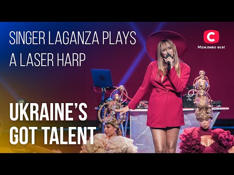 Unique performance act😲: singer LAGANZA plays a laser harp – Ukraine's Got Talent