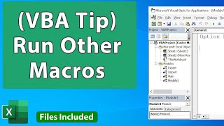 Run Other Macros in VBA Tip - Excel VBA Quickie 10