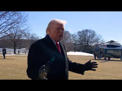 President Trump Gaggles with Press Before Departing the White House, Feb. 13, 2026