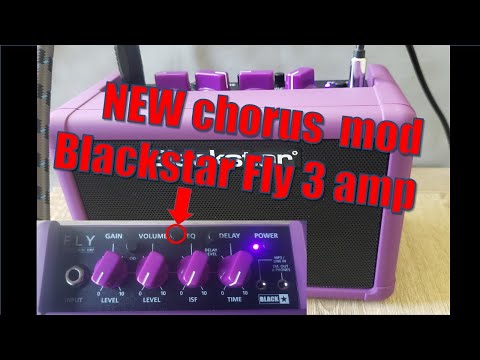 Hand-modified Blackstar Fly 3W purple guitar amplifier combo with vari-speed chorus image 11