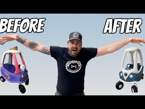 Cozy Coupe Makeover! DIY VW Conversion #diycozycoupe #diyproject #cozycoupe