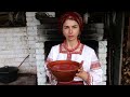 WOMAN IN THE VILLAGE COOKS REAL UKRAINIAN RED BORSCH VILLAGE LIFE