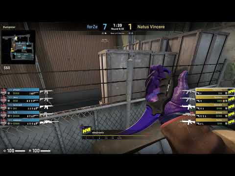 CS:GO POV Demo Na'Vi Electronic (31/22) vs forZe (de_train)