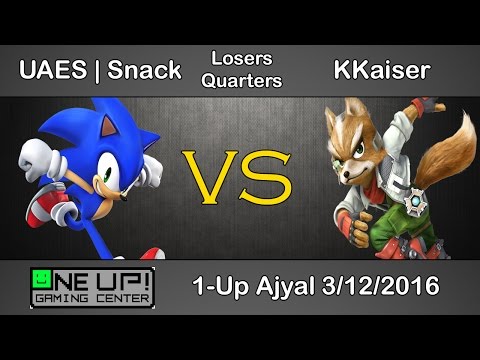 1-Up Ajyal 2016 - KKaiser (Fox) VS Snack (Sonic) - Losers Quarters
