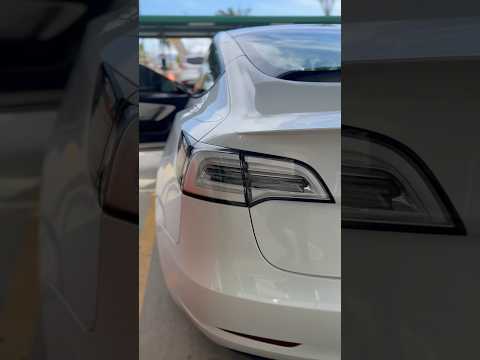 Oem clear tesla model 3 tail lights #tesla #cleartails #satisfying #electriccar