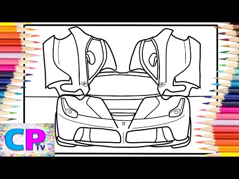 Ferrari LaFerrari on IPad Pro/Coloring on IPad/Disfigure - Blank [NCS Release]@coloringpagestv