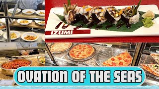 Ovation of the Seas: Food & Dining Options | Seaplex Dog House - Windjammer - Izumi - Sorrento's  4K