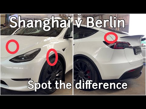 The differences: Berlin Tesla Model Y Performance v Shanghai Gigafactory Long Range.NEW suspension!
