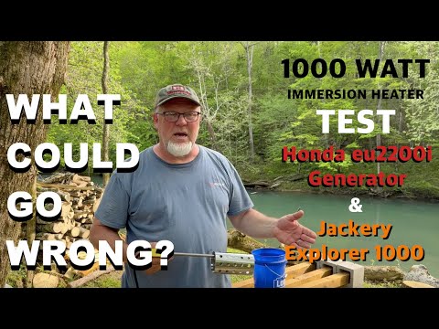 Immersion Heater testing with Jackery and Generator