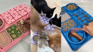 Cat Enrichment Lickmat ASMR Compilation #1 | relaxing cat food sounds