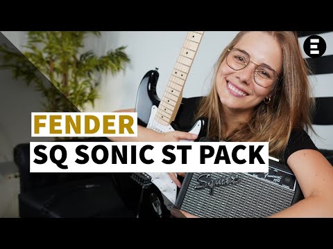 Гитарный набор SQUIER SONIC STRATOCASTER PACK MN BLACK - фото 1 - id-p2235333347