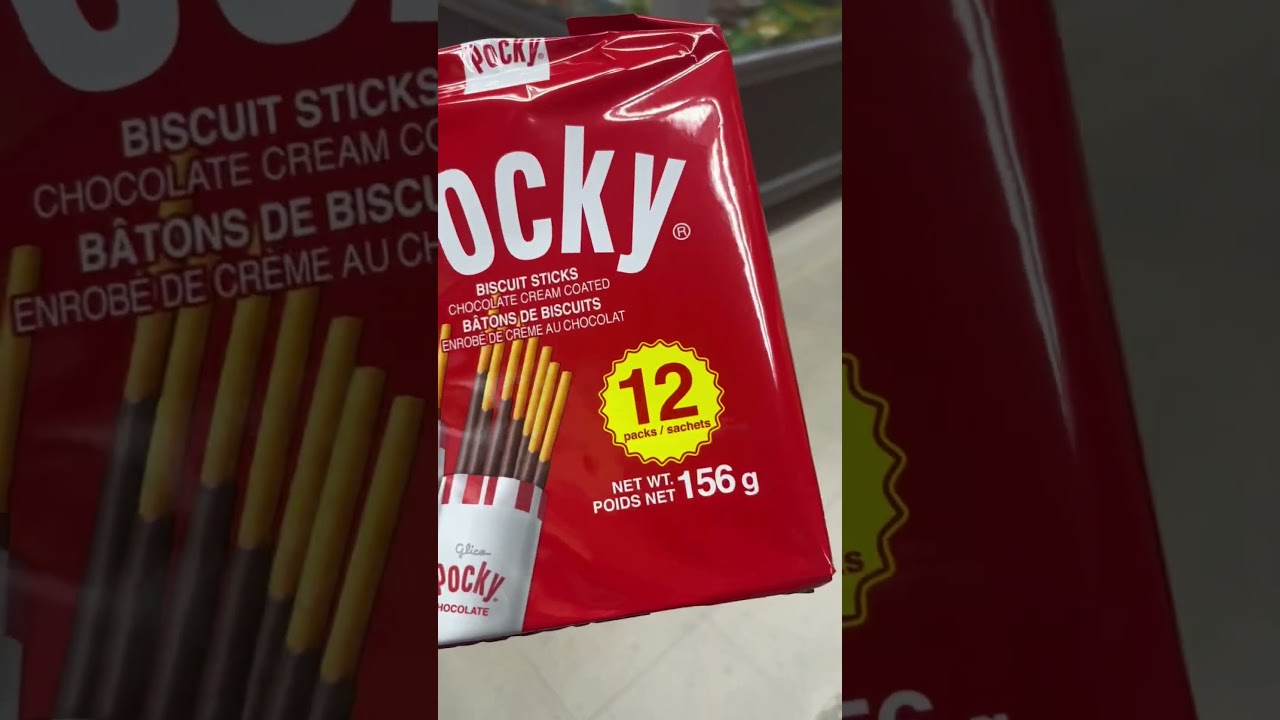 Pocky chocolate sticks #asmr #yummy #snack #short #pockysticks