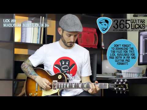 Lick 259/365 - Mixolydian Blues Lick in Bb | 365 Guitar Licks Project