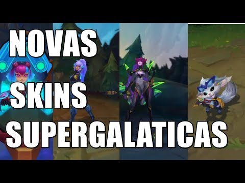 NOVAS SKINS SUPERGALÁTICAS! - ELISE, NIDALEE, ANNIE E GNAR!