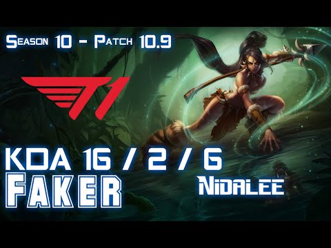 T1 Faker NIDALEE vs TRUNDLE Jungle - Patch 10.9 KR Ranked