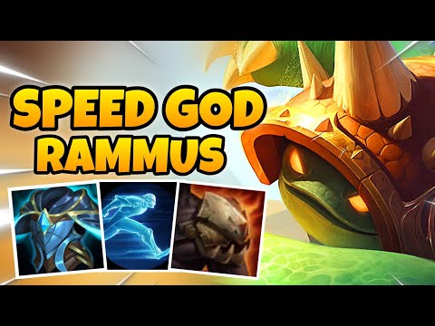 RAMMUS JUNGLE WILD RIFT INSANE SUPER FAST MOVE BUILD