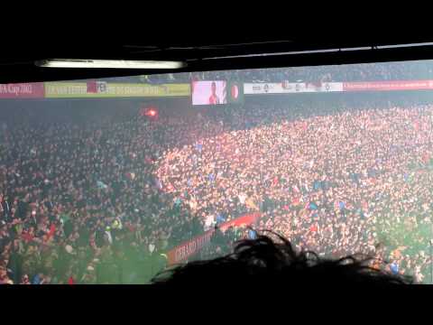 Feyenoord fans pre-match v ajax display - march 2014
