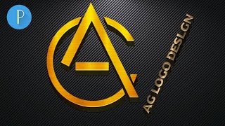 AG professional logo design Tutorial || Editing Pixallap || Ronin Logo