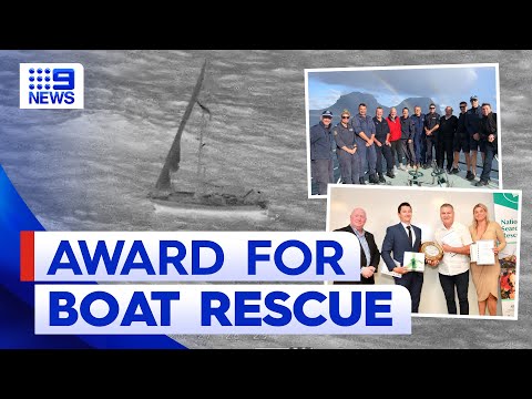 One of the most dangerous sea rescues in police history recognised | 9 News Australia