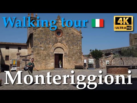 Monteriggioni (Tuscany), Italy【Walking Tour】With Captions - 4K
