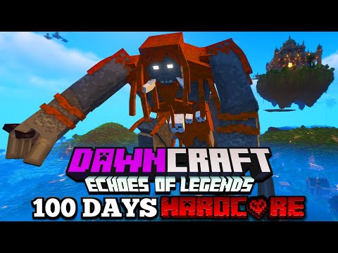 I Survived 100 Days in DAWNCRAFT in Hardcore Minecraft!