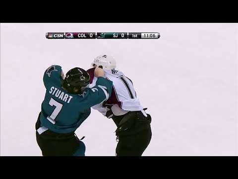 Jamie McGinn vs Brad Stuart Dec,23 2013