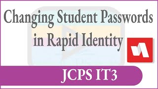 Rapid Identity School Support Training