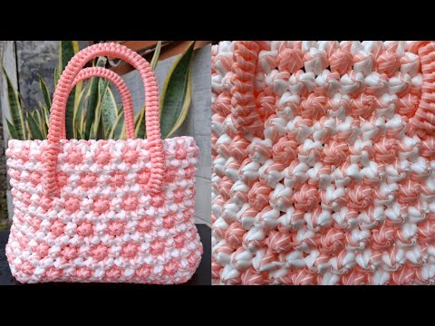 Jasmine knot plastic wire Bag,  2 & half Roll Jasmine knot  basket, 2 colour Jasmine knot  basket, 