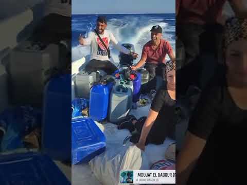 وصول حراڨة الى السواحل ومعهم امراة