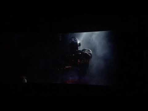 Aladdin rubs the lamp geni comes out